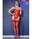 Corset rouge à jarretelles - Chilirose Corset rouge à jarretelles - Chilirose