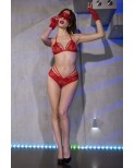 Lingerie en dentelle rouge + accessoires - Chilirose
