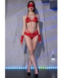Lingerie en dentelle rouge + accessoires - Chilirose
