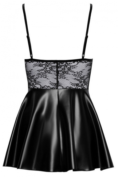 Robe patineuse bustier en dentelle - Noir Handmade