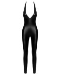 Combinaison wetlook dos-nu - Noir Handmade