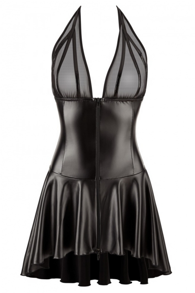 Robe poitrine transparente - Noir Handmade