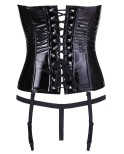 Corset en vinyle jarretelles amovibles - Black Level Corset en vinyle jarretelles amovibles - Black Level
