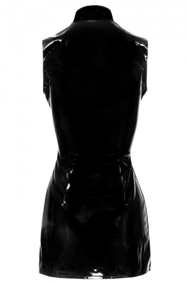 Mini robe vinyle à zip - Black Level