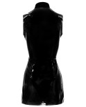 Mini robe vinyle à zip - Black Level
