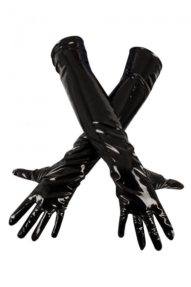 Gants en vinyle noir - Black Level