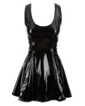 Robe courte évasée en vinyle - Black Level Robe courte évasée en vinyle - Black Level