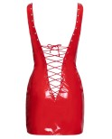 Robe vinyle rouge à laçages - Black Level Robe vinyle rouge à laçages - Black Level