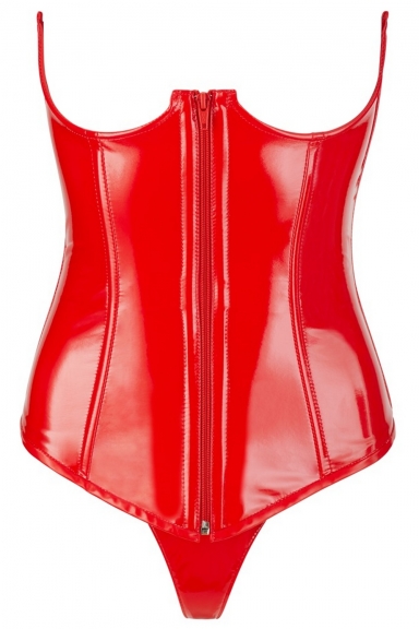 Corset ouvert vinyle rouge - Black Level