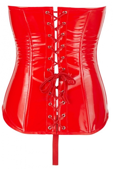 Corset ouvert vinyle rouge - Black Level