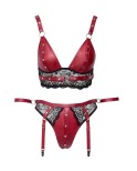 Lingerie rouge avec attaches - Cottelli Bondage