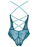 Body ouvert en dentelle émeraude - Cottelli Body ouvert en dentelle émeraude - Cottelli