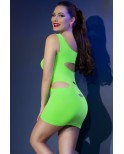 Robe ajourée vert néon - Chilirose Robe ajourée vert néon - Chilirose