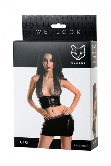 Ensemble clubwear avec dentelle - Glossy Fetish Lingerie