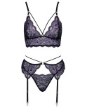 Lingerie noire et mauve - Cottelli