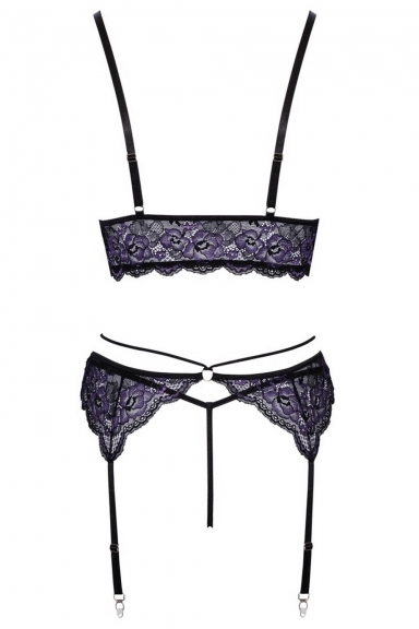 Lingerie noire et mauve - Cottelli