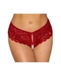 Shorty fendu dentelle rouge - Cottelli Lingerie