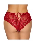 Shorty fendu dentelle rouge - Cottelli Lingerie