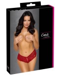 Shorty fendu dentelle rouge - Cottelli Lingerie