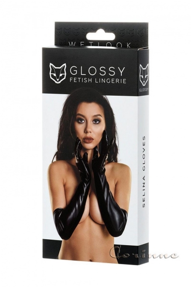 Gants longs wetlook - Glossy Fetish Lingerie