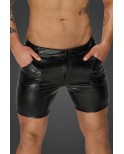 Short wetlook à poches - Noir Handmade