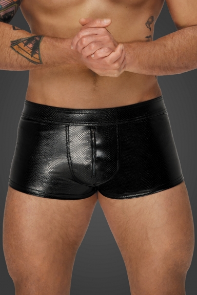 Boxer wetlook avec zip - Noir Handmade