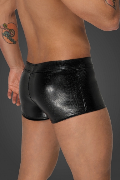 Boxer wetlook avec zip - Noir Handmade