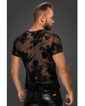 T-shirt transparent floral - Noir Handmade