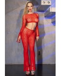 Top et pantalon en maille rouge - Chilirose