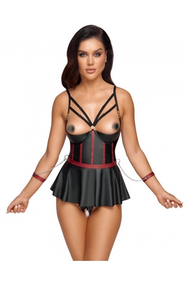 Body peplum ouvert - Cottelli Bondage