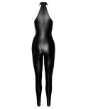 Combinaison wetlook avec strass - Noir Handmade