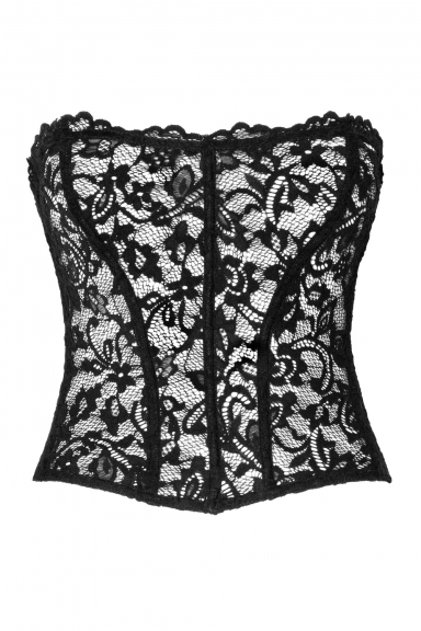 Corset en dentelle - Noir Handmade