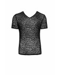 T-shirt floqué léopard homme - Noir Handmade T-shirt floqué léopard homme - Noir Handmade