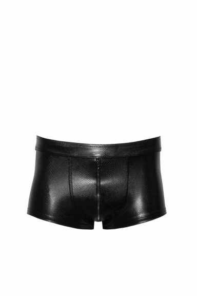 Boxer wetlook avec zip - Noir Handmade