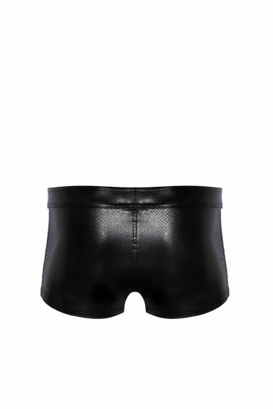 Boxer wetlook avec zip - Noir Handmade