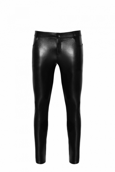 Pantalon wetlook à poches - Noir Handmade