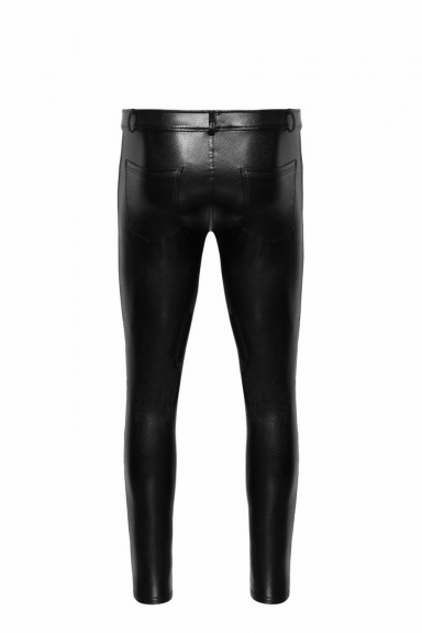Pantalon wetlook à poches - Noir Handmade