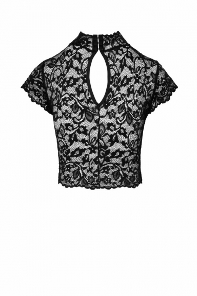 Top court en dentelle - Noir Handmade