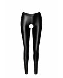 Legging ouvert en wetlook - Noir Handmade