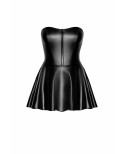 Mini robe bustier wetlook - Noir Handmade