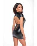 Mini-robe dos-nu à laçage - Noir Handmade