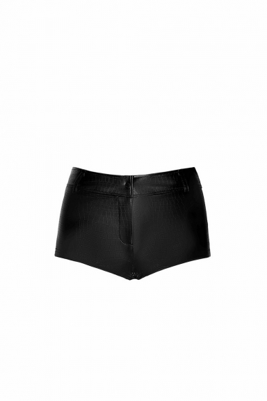 Short wetlook croco - Noir Handmade