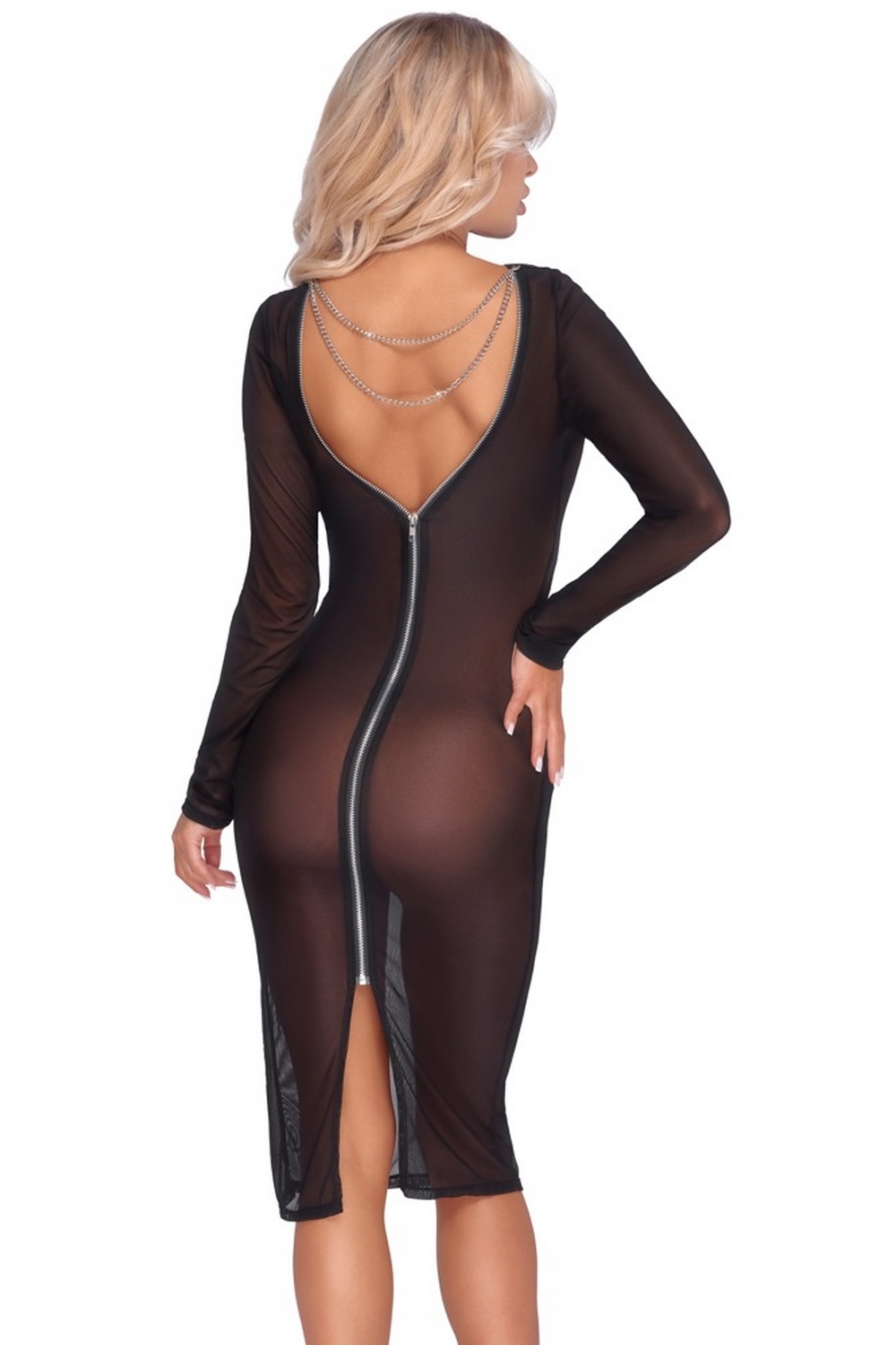 Robe transparente avec zip - Cottelli Party