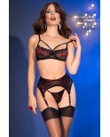 Lingerie dentelle et broderies rouges - Chilirose