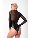 Body wetlook et transparent Collection ProjectFetish - Noir handmade