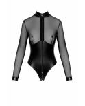 Body wetlook et transparent Collection ProjectFetish - Noir handmade