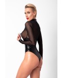 Body wetlook et transparent Collection ProjectFetish - Noir handmade