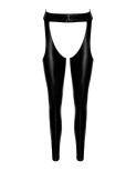 Legging ouvert taille haute en wetlook Collection ProjectFetish - Noir Handmade