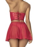 Ensemble 2 pièces bustier rouge - Mapalé