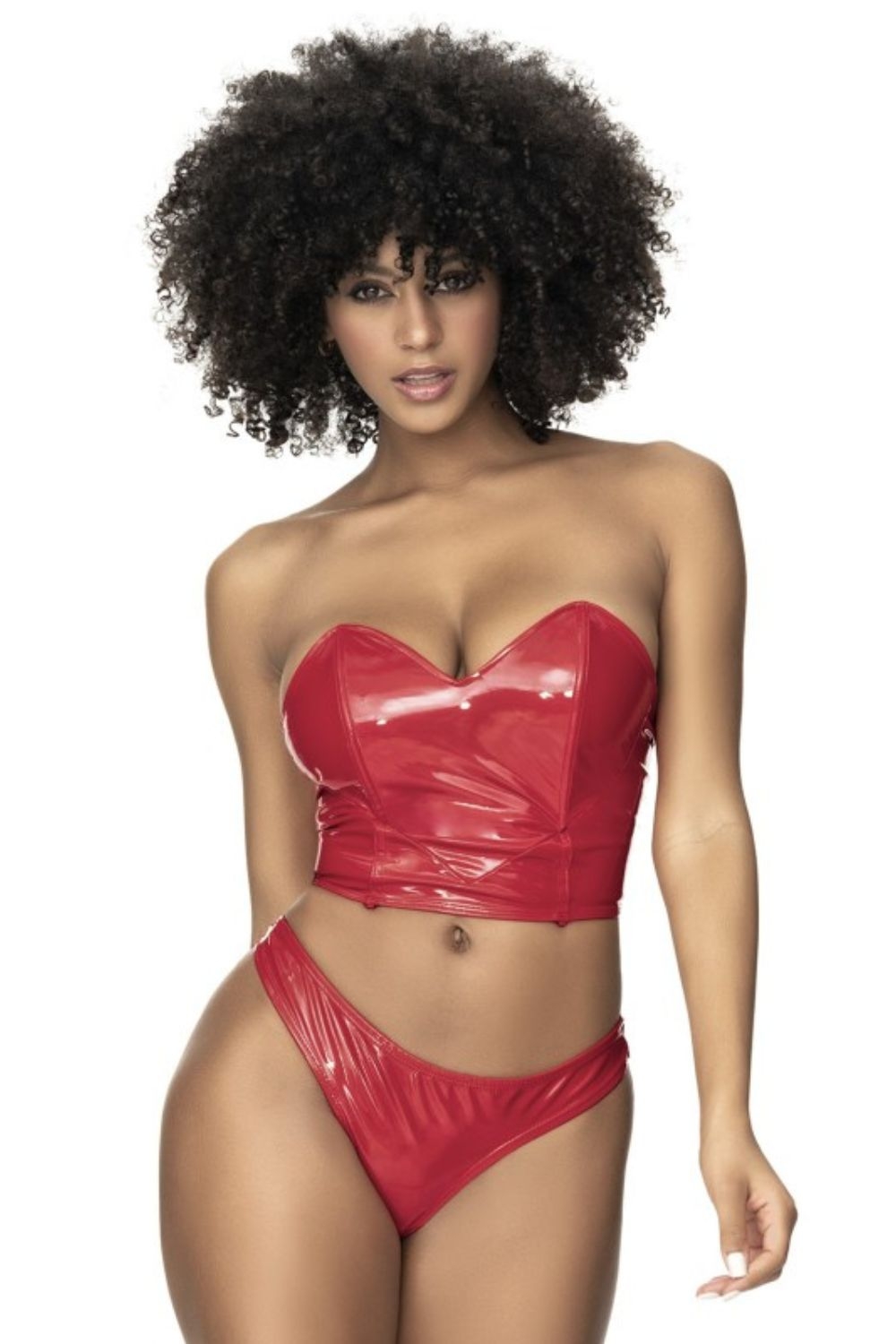 Ensemble 2 pièces bustier rouge - Mapalé